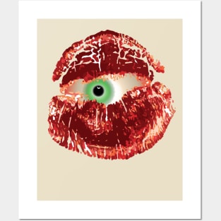 Eye in lips Posters and Art